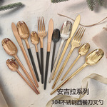 安吉拉304不锈钢牛扒刀叉勺西餐餐具创意手掌小众特色西餐刀叉勺