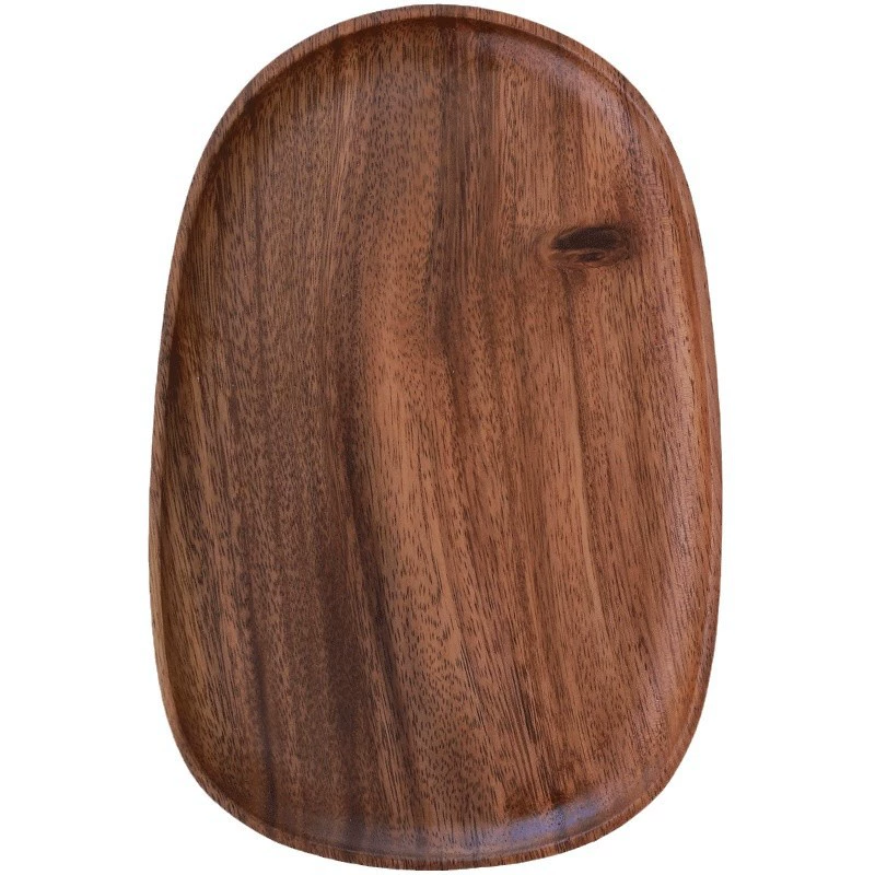 Деревянная доска-ореховый круглый Snack Tray размером 16.5x13.5x2 см, 0.15 кг, современная гостиная хранение блюдо