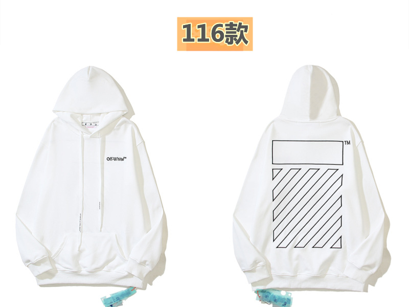 Marca de moda offwhite graffiti religioso pintura al óleo impresión de flecha hombre y mujer suelta OW pareja alta calle hoodie abrigo