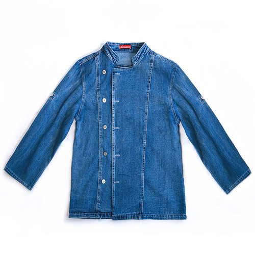 Western restaurant chef work clothes short-sleeved men's kitchen baking printed logo catering hotel restaurant long-sleeved summer