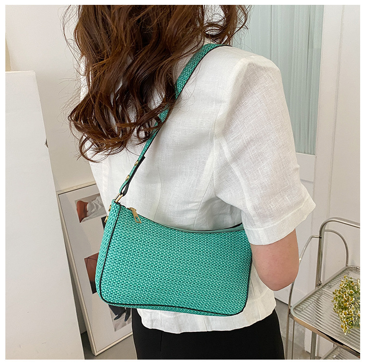Vintage Solid Color Underarm Bag - Image 4