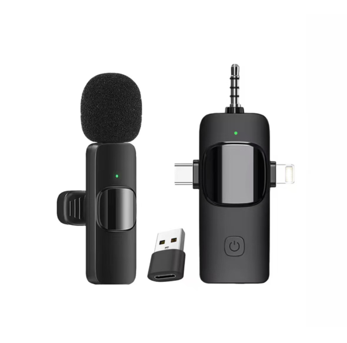 Transfronterizo K15 micrófono de collar inalámbrico teléfono móvil mini micrófono de transmisión en vivo 3 - en - 1 grabación de radio reducción de ruido MacK1