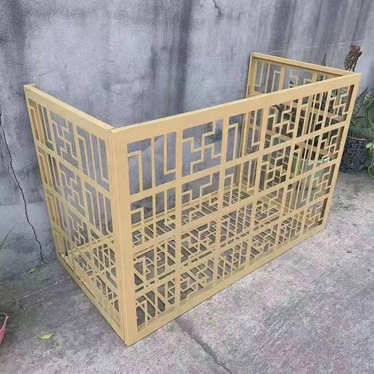 穿孔铝板空调罩小区外墙装饰用镂空雕花防护格栅铝单板空调外机罩