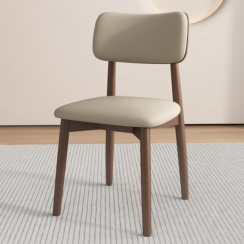 Silla de comedor de madera sólida nórdica, silla de comedor de hotel, silla de respaldo de fábrica, taburetes de comedor modernos y simples