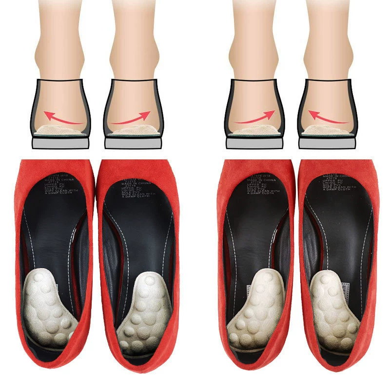 Частица пятки площадку женский положительный O пятки площадку мужской Половинный размер стельки амортизации массаж X-типа O-образный пятки ног ловушка отходов