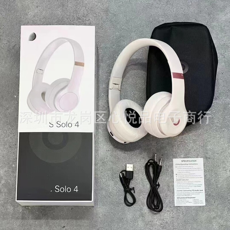 クロスボーダー新型はソロ4世代立体綿ヘッドセット無線bluetoothヘッドセット収納バッグ付き運動に適しています。|undefined