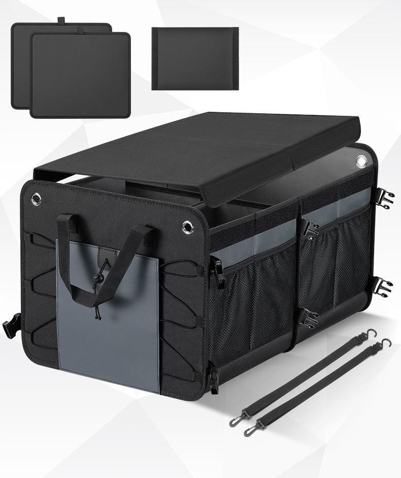 Cross-Border Car Trunk Storage Box Car Storage Box Organizer Foldable Large Capacity Sundry Storage Box