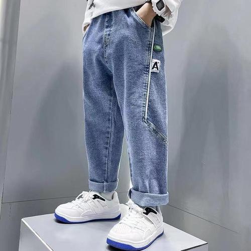 Children's jeans for boys - Spring and Autumn 2024 new styles for middle and large children - boys' casual versatile pants - children's long pants
