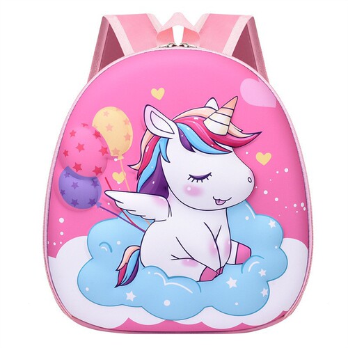 3D Cartoon Children's Backpack New Kindergarten Small and Middle Class School Bag Fashion Cute Dinosaur Eggshell Double Shoulder Bag