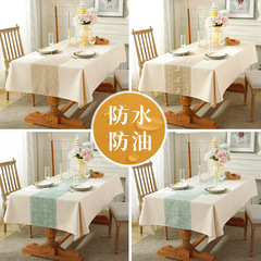 Cross-border best-selling Nordic-style rectangular cotton linen table mat, waterproof and stain-resistant, INS fabric desk cover towel wholesale