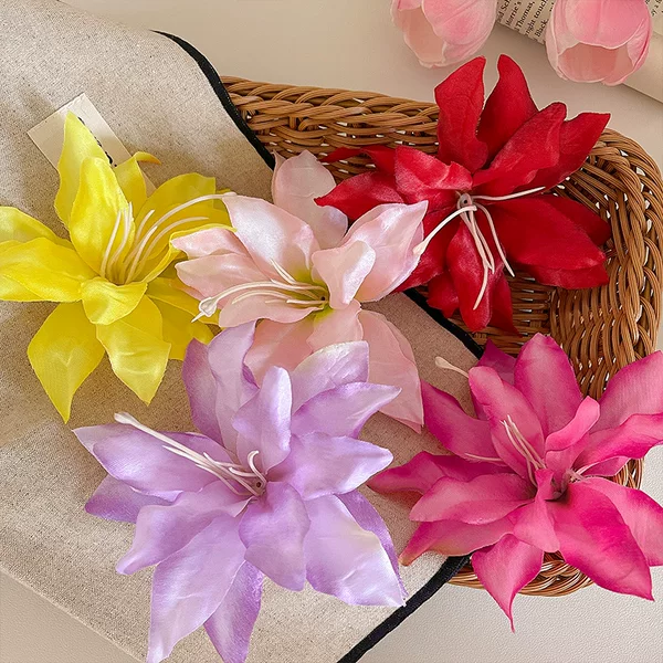 Retro Super Fairy Atmosphere Blue Flower Hairpin Female Beautiful New Chinese Style Side Hairpin Hair Accessories Hot Girl Photo Headwear
