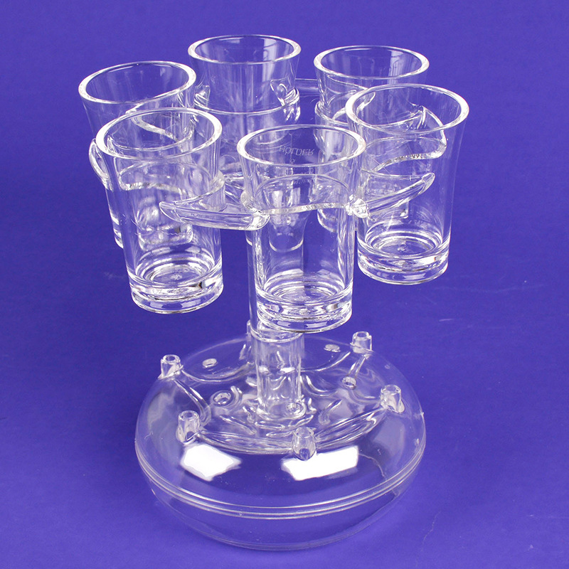 6 Shot Glass Dispenser bar pounder cocktail transparent splitter 6 Shot Glass Dispenser bar pounder cocktail transparent splitter