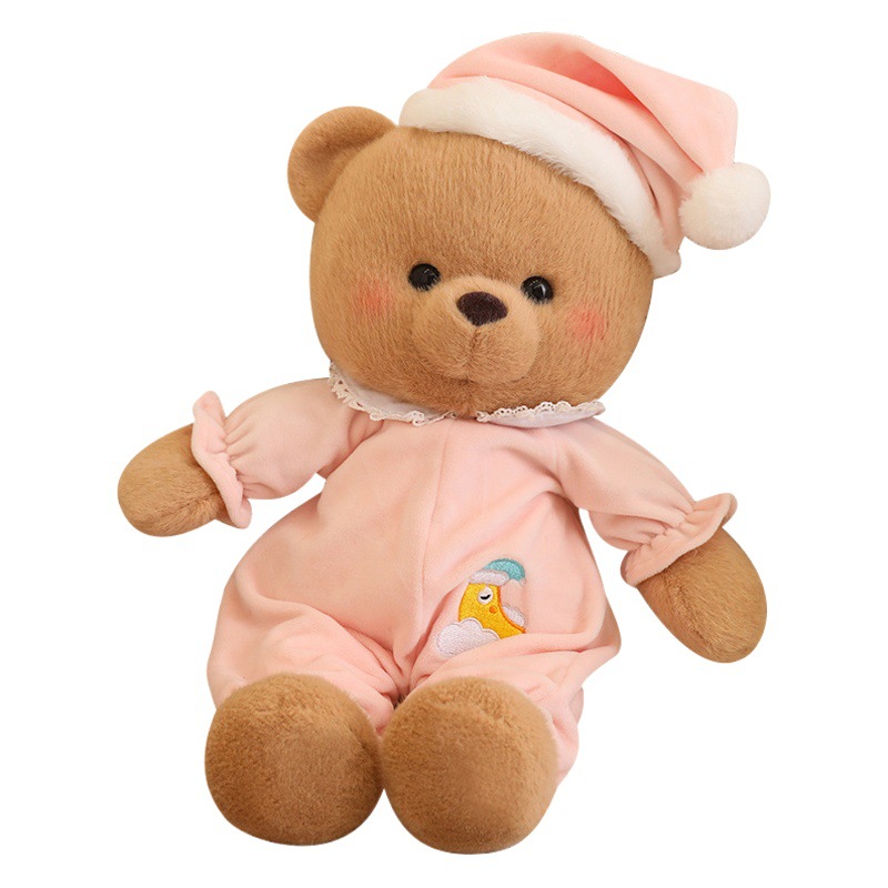 Buenas noches oso cerdo peluche muñeca muñeca muñeca de dibujos animados para niños regalo de cumpleaños para novia