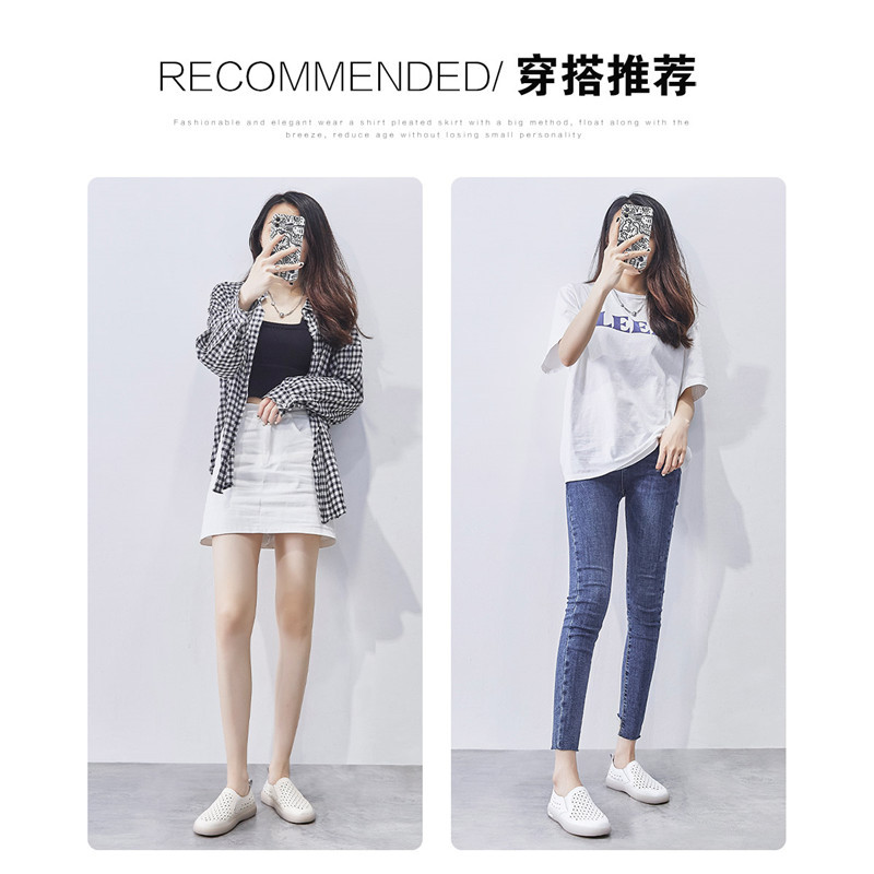 Giày sneaker nữ lưới thoáng khí đế bệt dáng thể thao — Màu be A68