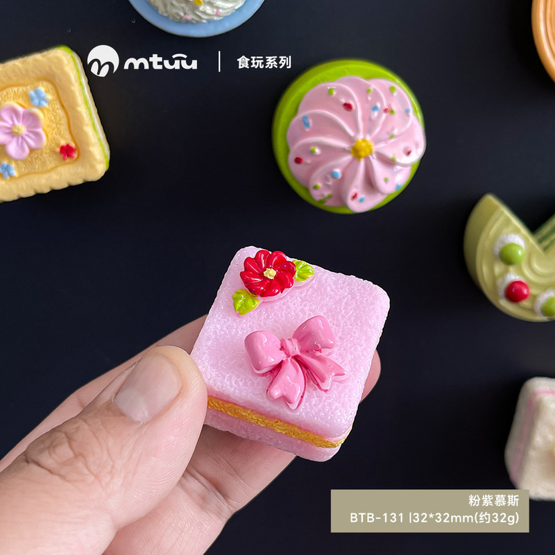 卡通食玩磁吸冰箱贴仿真肠粉慕斯蛋糕磁性个性摆件居家装饰留言贴|undefined
