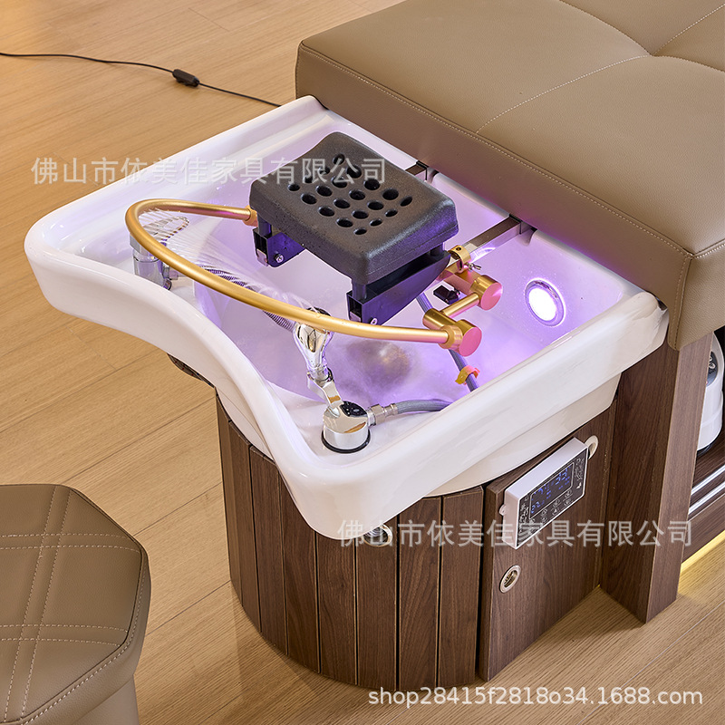 Calentador de agua de fumigación para masaje de cabello, salón de belleza, lavado de cabello de circulación de agua, temperatura constante, salón de peluquería, champú especial para cabello