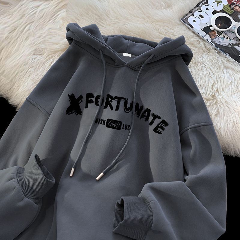 重磅美式复古港风连帽加绒加厚卫衣男装秋冬季痞帅潮牌LW011外套