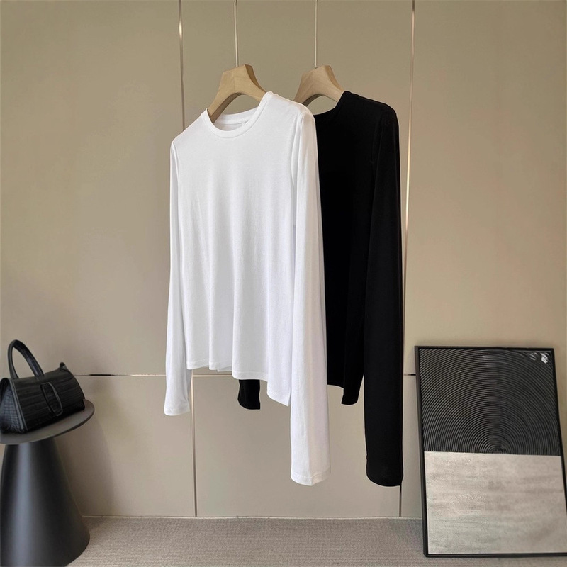 In Stock, Old Fans Are Buying! Classic Row!~~100% Imported Pima Cotton, Anti-Wrinkle, Overlock Stitching, Loose Long-Sleeve T-Shirt