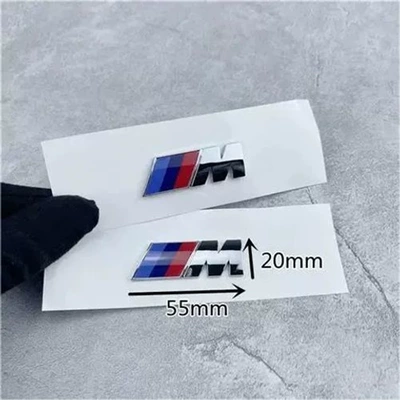3 Series M kit, X3, X5, M3 – Car logo - standard-a-pair-of-large-bright-silver-m-logos