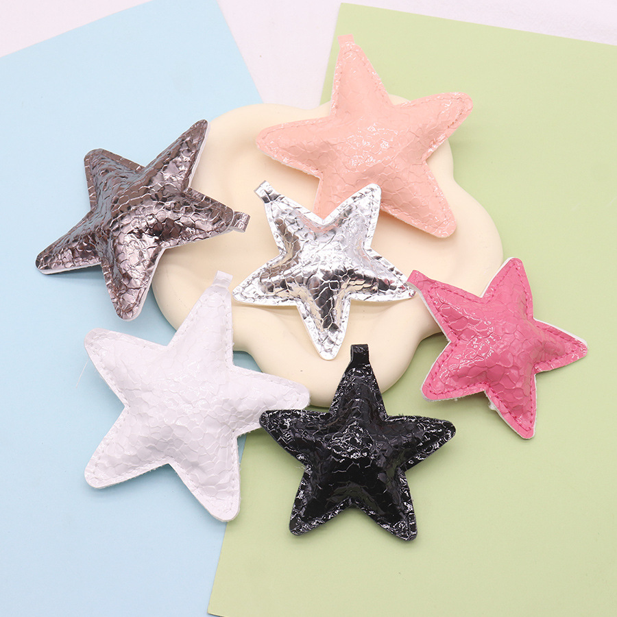 Accesorios de joyería de bricolaje cuero PU superficie brillante en relieve estrella grande amor corazón melocotón bolsa de estilo miu colgante de teléfono móvil