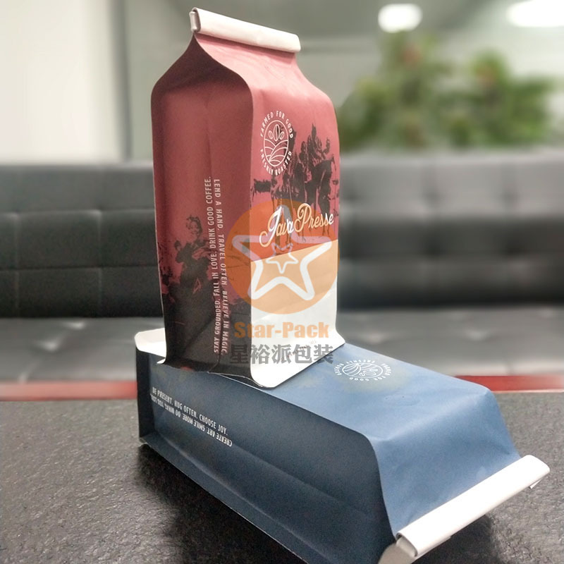 340克牛皮纸咖啡铝箔袋自立自封口咖啡袋