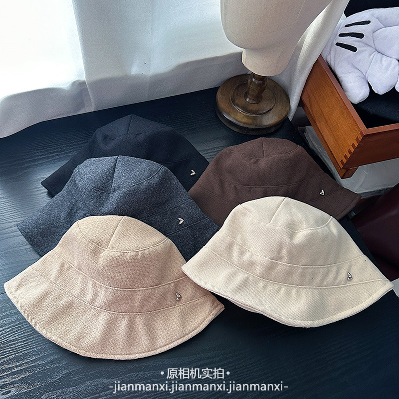 帽子女秋冬季新款韩版百搭显脸小渔夫帽日系简约纯色休闲遮阳帽潮|undefined