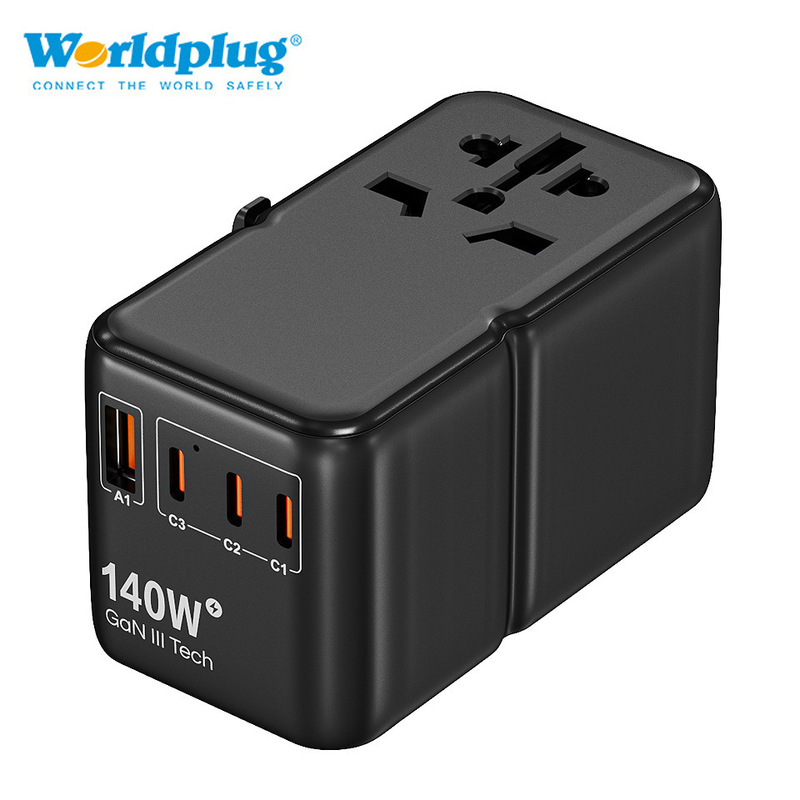 Gallium nitride 140W flash charging travel charger multi-function conversion socket conversion plug global universal socket