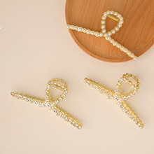 珍珠发卡大号发抓发夹后脑勺金属抓夹头发夹子韩国头饰气质鲨鱼夹