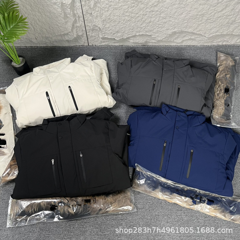 莆田高版本ML13一代大标工装二代中长款羽绒服毛领三代短派克外套|undefined
