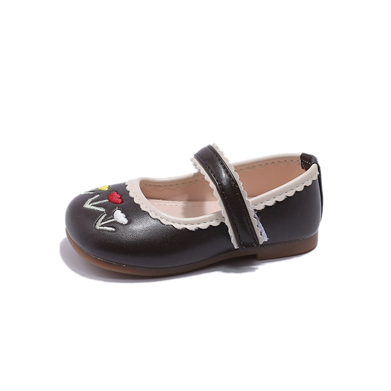 Children's shoes, spring Hanfu for princess, with embroidery, flowered, trend of season, wholesale