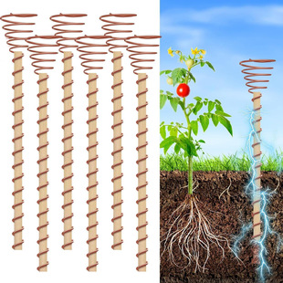 Copper wire electric cultivation plant stake garden planting copper antenna coil plant support frame Electroculture