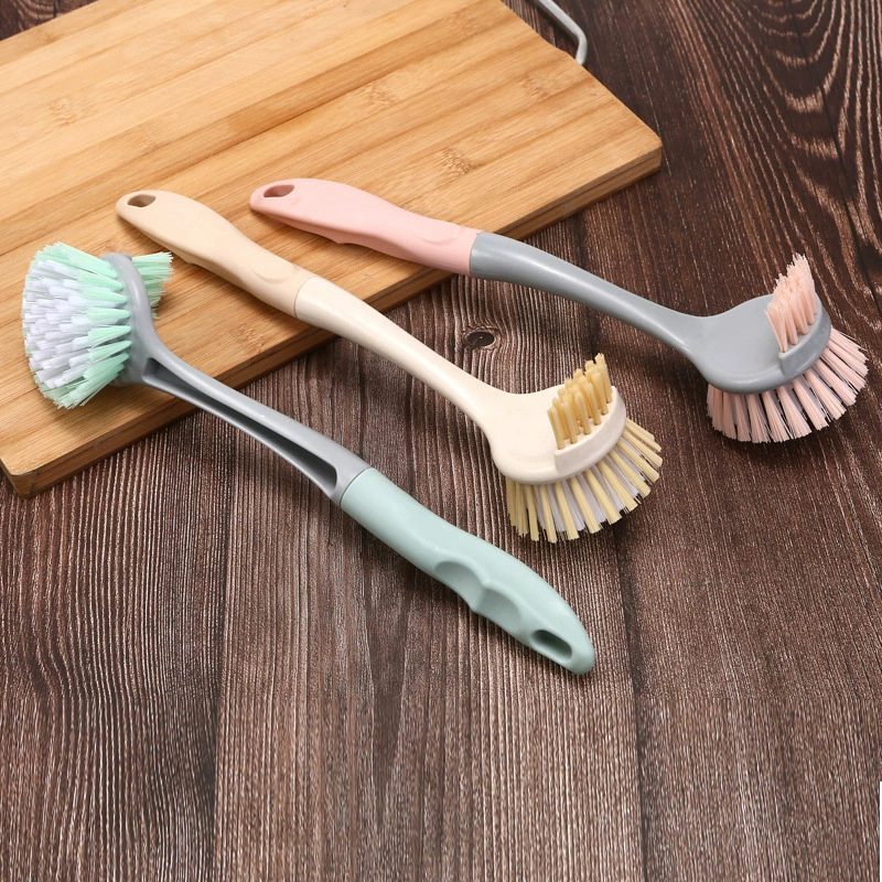 28cm Multifunctional Kitchen Pot Scrub Brush for Dish Cleaning, Soft Bristles, 5 Color Options