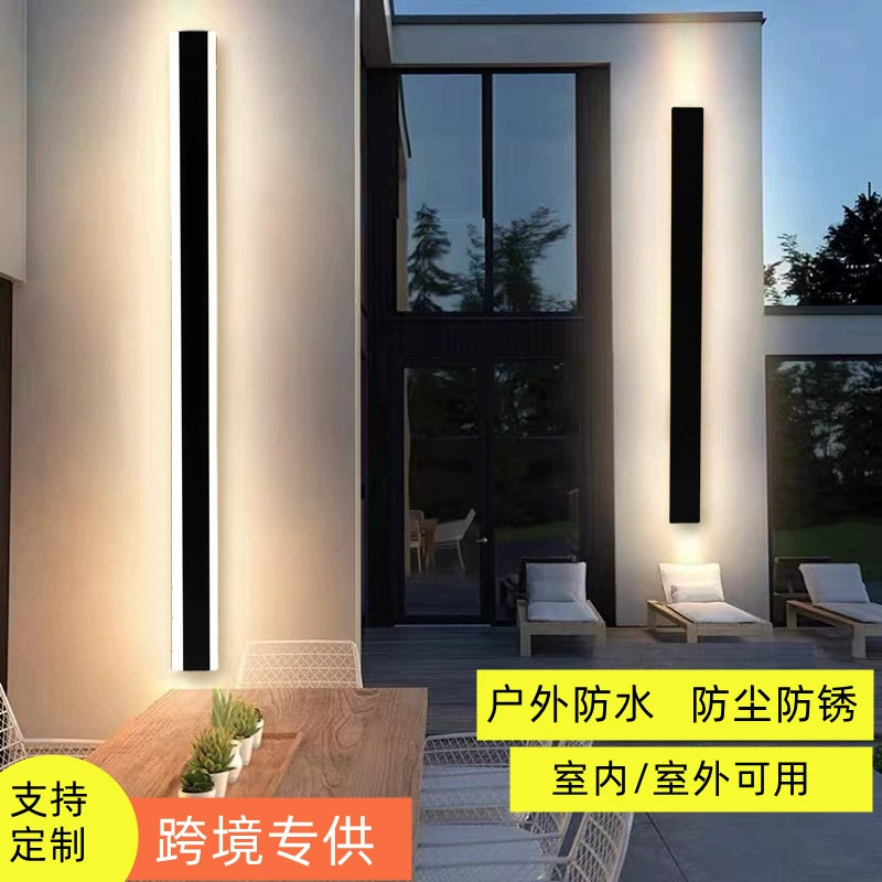 Открытый водонепроницаемый минималистичный светодиодный длинный настенный светильник инженерный настенный светильник декоративный фон настенный светильник для виллы ворота внутренний светильник