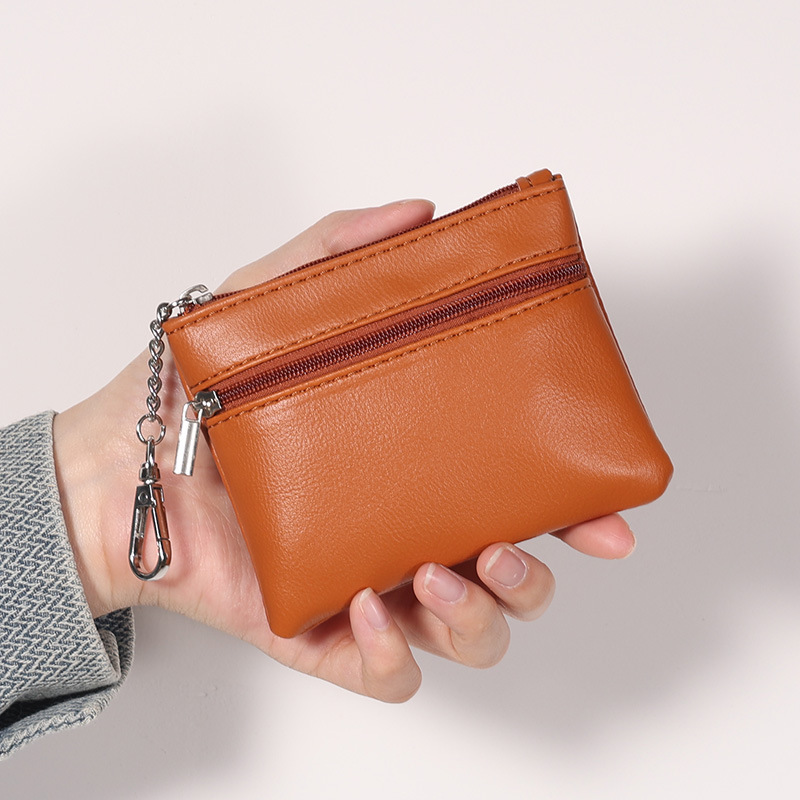 Bolso bolso de cambio bolso de llaves colgante bolso de monedas bolso de llaves bolso de tarjetas bolso de cremallera suave color macaron