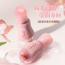 NOVO6428晶透弥漫水光唇釉质地丝滑自然轻盈易上手显色镜面平唇釉