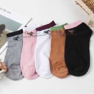 Kitten Socks Spring and Autumn Men and Women Couple Socks Korean Fashion Thin Shallow Socks Student Boat Socks