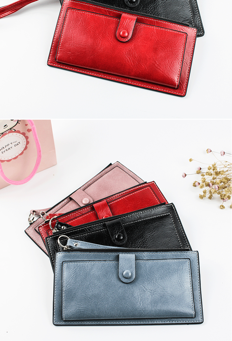 Women's All Seasons Pu Leather Solid Color Fashion Square Zipper Phone Wallet display picture 2