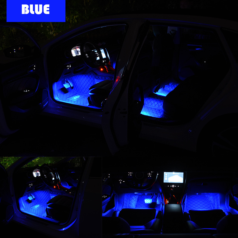 Lámpara de atmósfera LED para automóviles, uno, cuatro, uno, dos, lámpara de pie monocromática, lámpara de atmósfera de pie para automóviles image 5