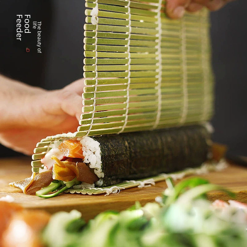Green Pippi Sushi Bamboo Sushi Sushi Master Laosa Roll Cushion Home Sushi Rolling Crowth Sushi Tool