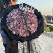 乌梅子酱玫瑰花束送女朋友送男友情人节过生日香皂永生花成品