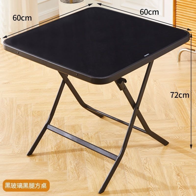 Mesa de comedor redonda al aire libre mesa de vidrio pequeña mesa de comedor doméstica silla portátil mesa cuadrada mesa plegable simple image 9