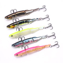 Factory Wholesale Full Swimming Multi-Jointed Fish 9cm/7g Lure Hard Baits with Built-in Steel Beads Multicolor Natural Lure Baits