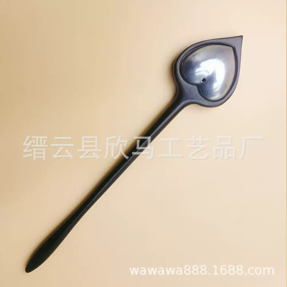 单面宋锦发簪底坯黑檀木手工DIY配件复古高端品质