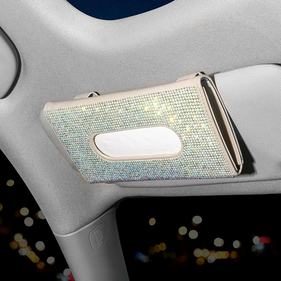 Car tissue box/set | Rhinestone Car Tissue Box