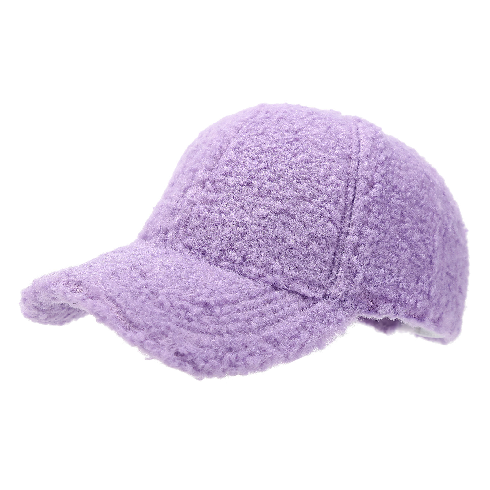 Winter Lamm Wolle Baseball Caps Für Kinder Baby Kinder Warme Dicke Feste Farbe Golf Caps Mädchen Junge Sport Gebogene Krempe Visiere Hut – Detail 24