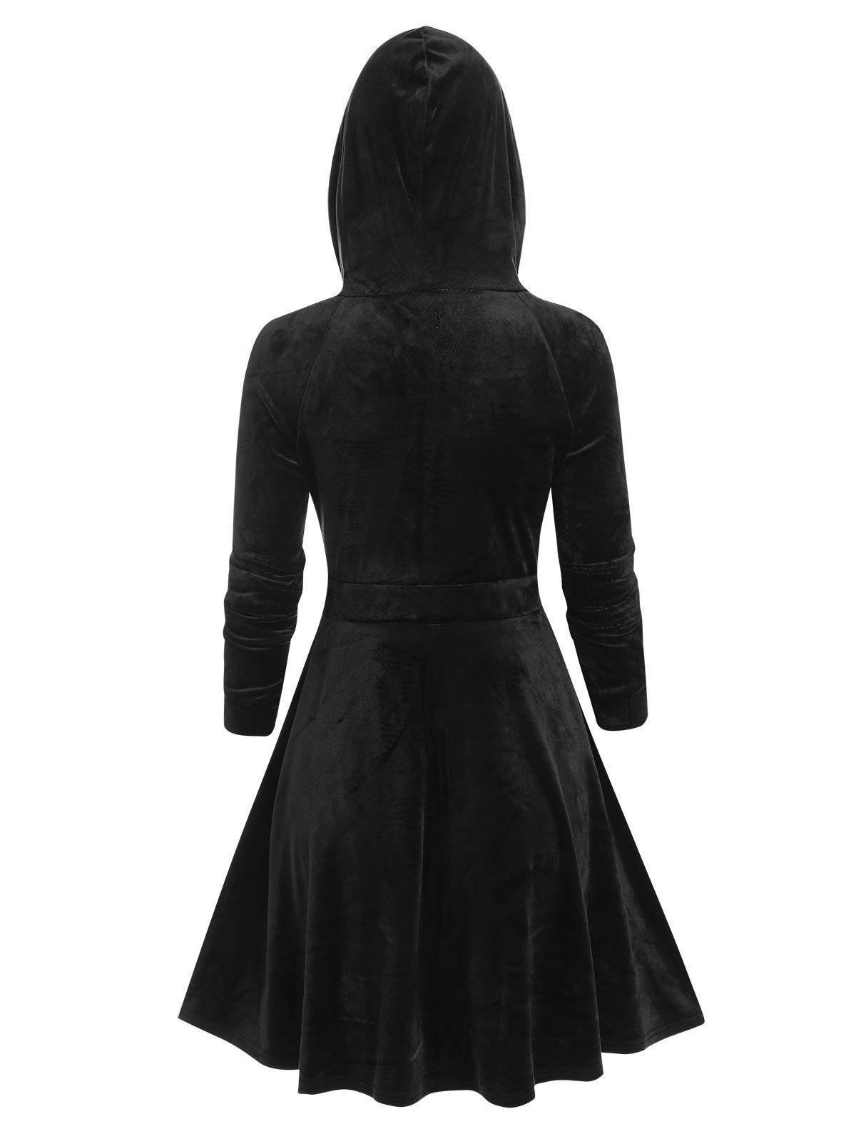 Zip Up Animal Hooded Velour Dr