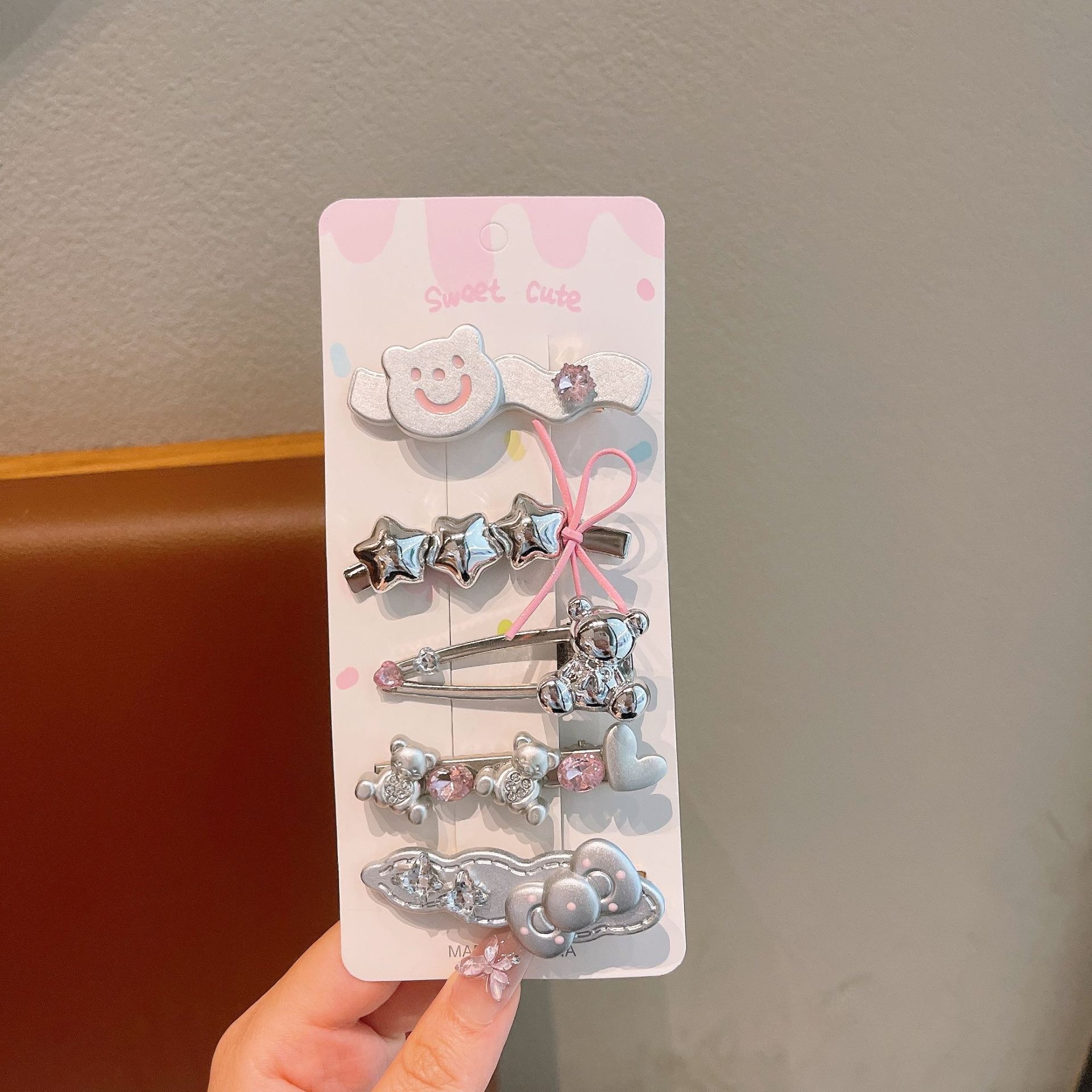 Clips de cabello para niños de plata, clips de bangs de metal, clips de boca de pato, clips de cabello para chicas calientes