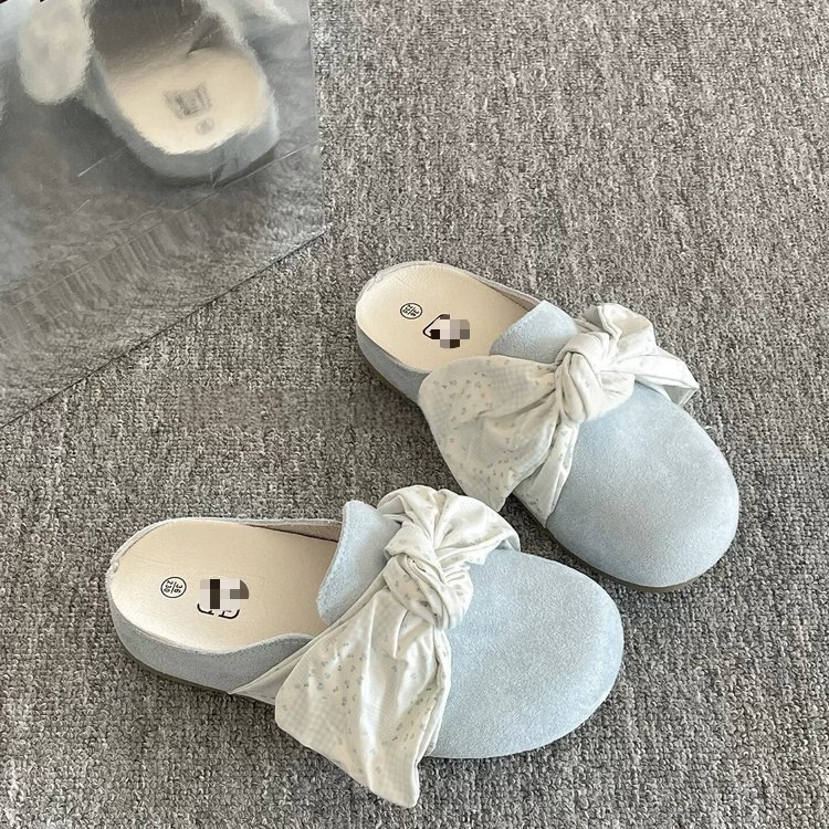 Zapatillas de cabeza de arco francés para mujeres con suela gruesa y transpirable Boerken medio zapatillas de verano 2026 zapatillas frías suaves