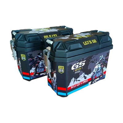 Electric car tail box — Box, Non-Aluminum Alloy Quick-Release Side - 36l-black-decal-side-cases-pair-leather-lining-quick-release-tailstock-style-integrated-mounting-bracket