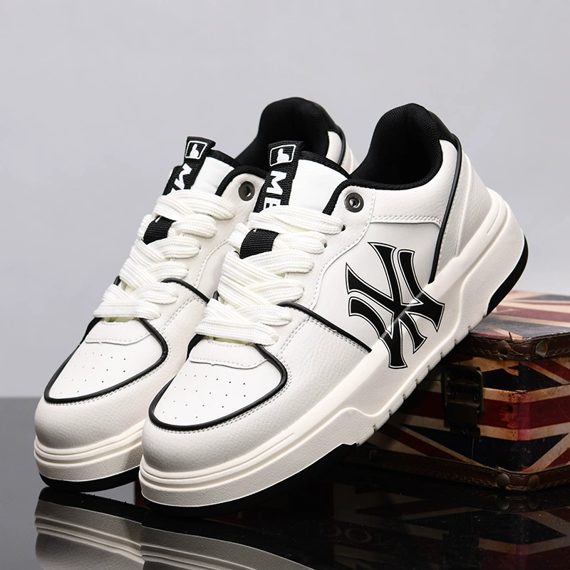 Мужская обувь Осенняя мужская повседневная обувь новая летняя пара дышащая папочка обувь кожаная повышая маленькая белая обувь 8612